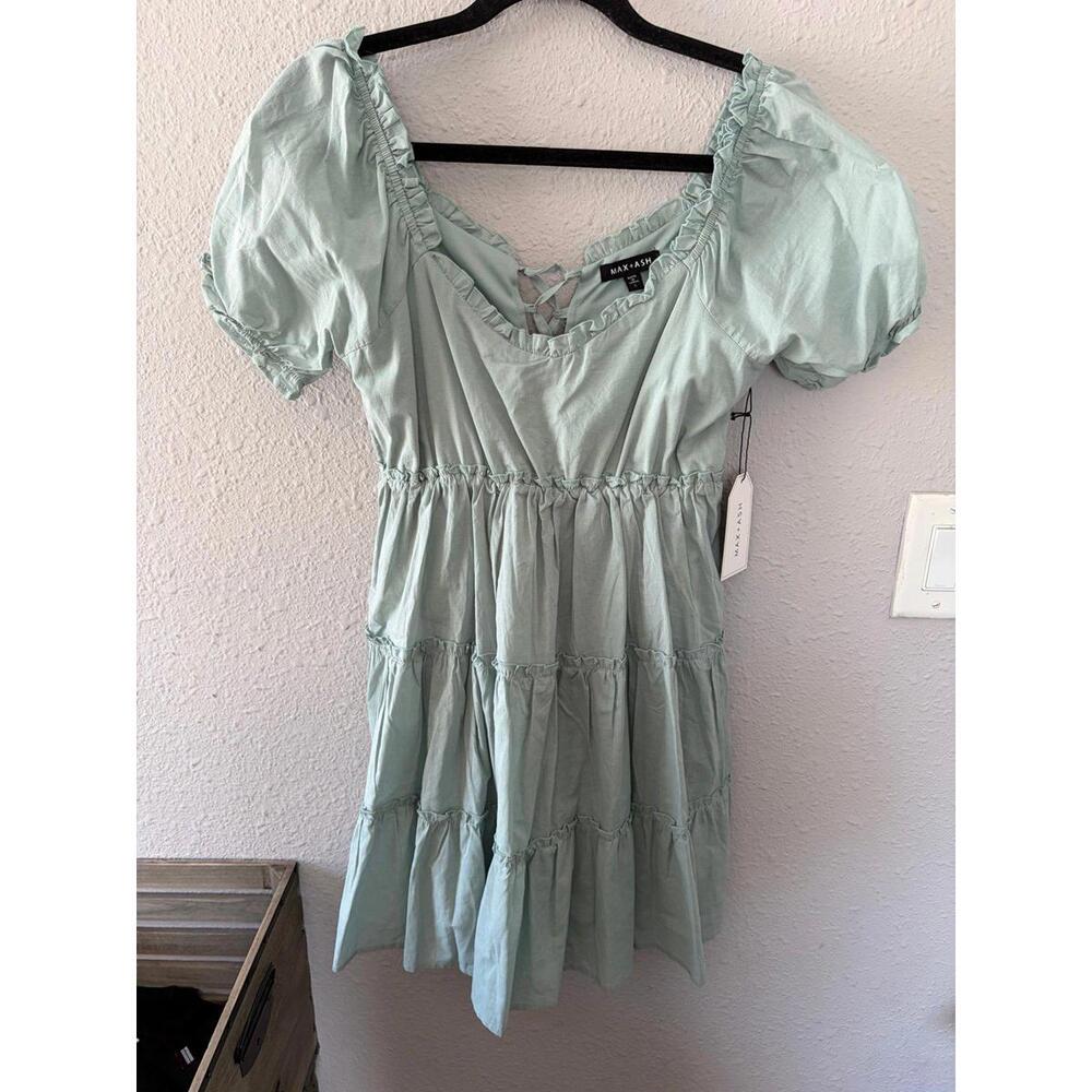 Puff-Sleeve Mini Dress - NWT